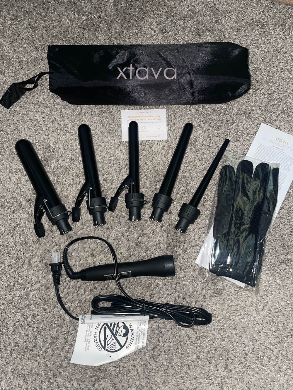 xtava 5-in-1 Professional Curling Iron and Wand Set - Picture 4 of 10